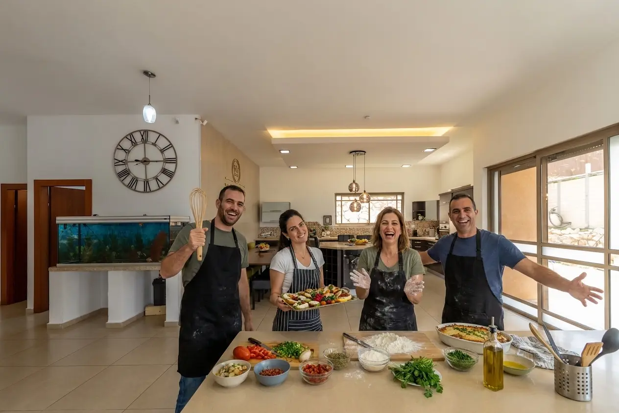 מבשלים יחד במטבח